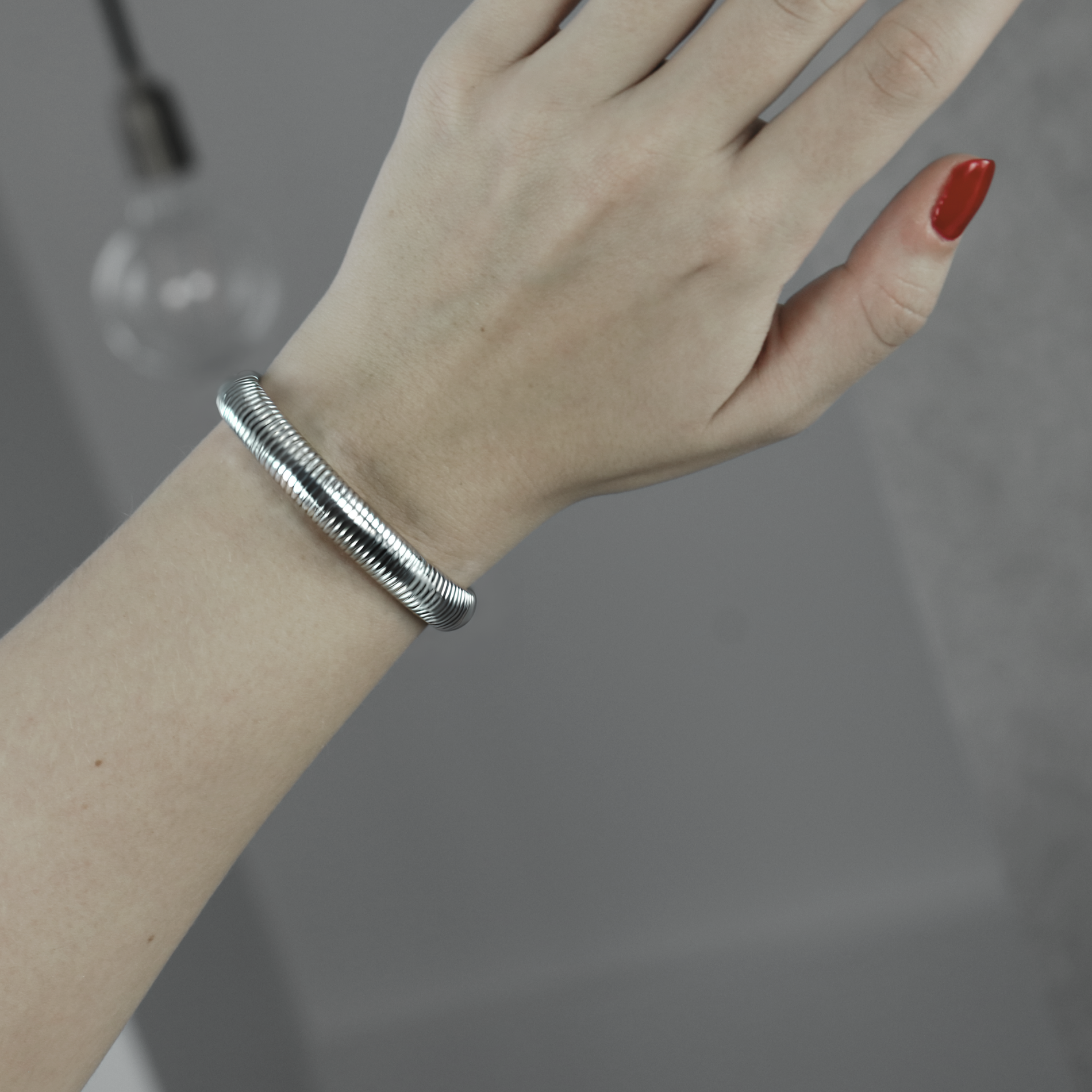 Armring, vandfast - sølvbelagt